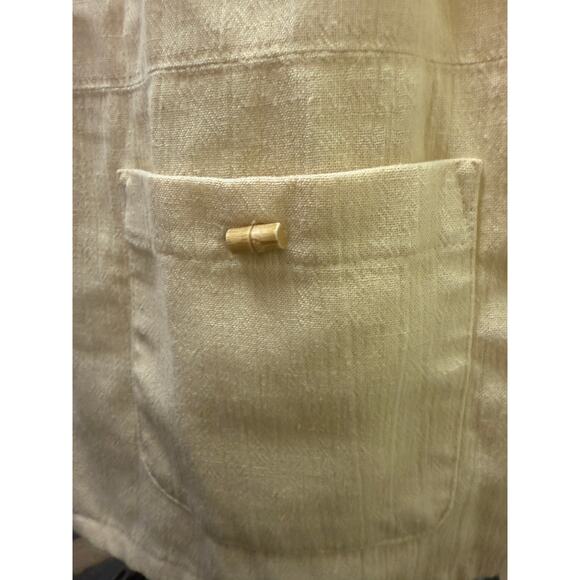 VTG Koret Cottage Core Shirt Womens SZ 20W Vest Shirt Button Yellow White Plus - Picture 5 of 5